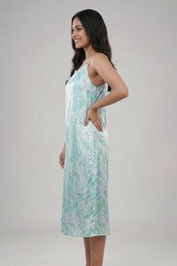 Zivame Satin Mid Length Nightdress - Shrinking Violet — thumbnail 4